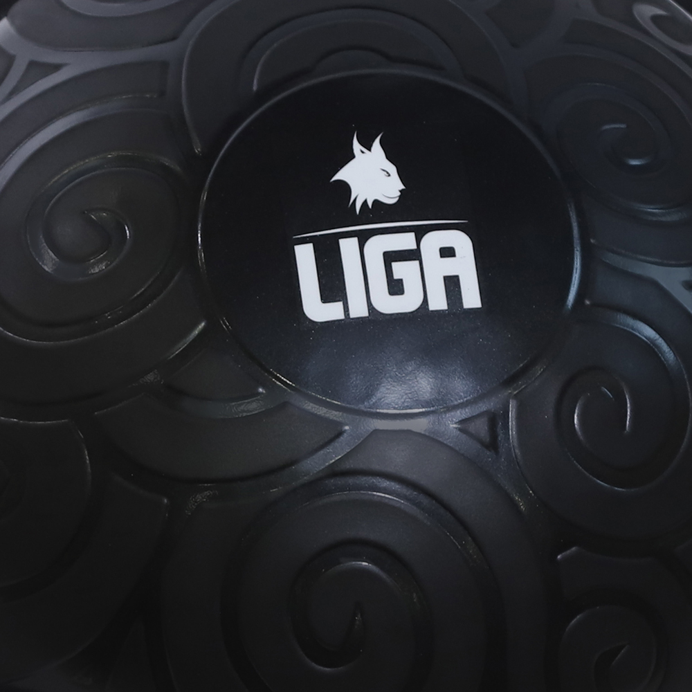 Μπάλα ισορροπίας με λάστιχα ΜΑΥΡΗ (Bosu Ball) 46cm LIGASPORT*