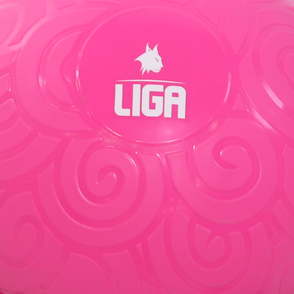 Μπάλα ισορροπίας με λάστιχα ΡΟΖ (Bosu Ball) 46cm LIGASPORT*