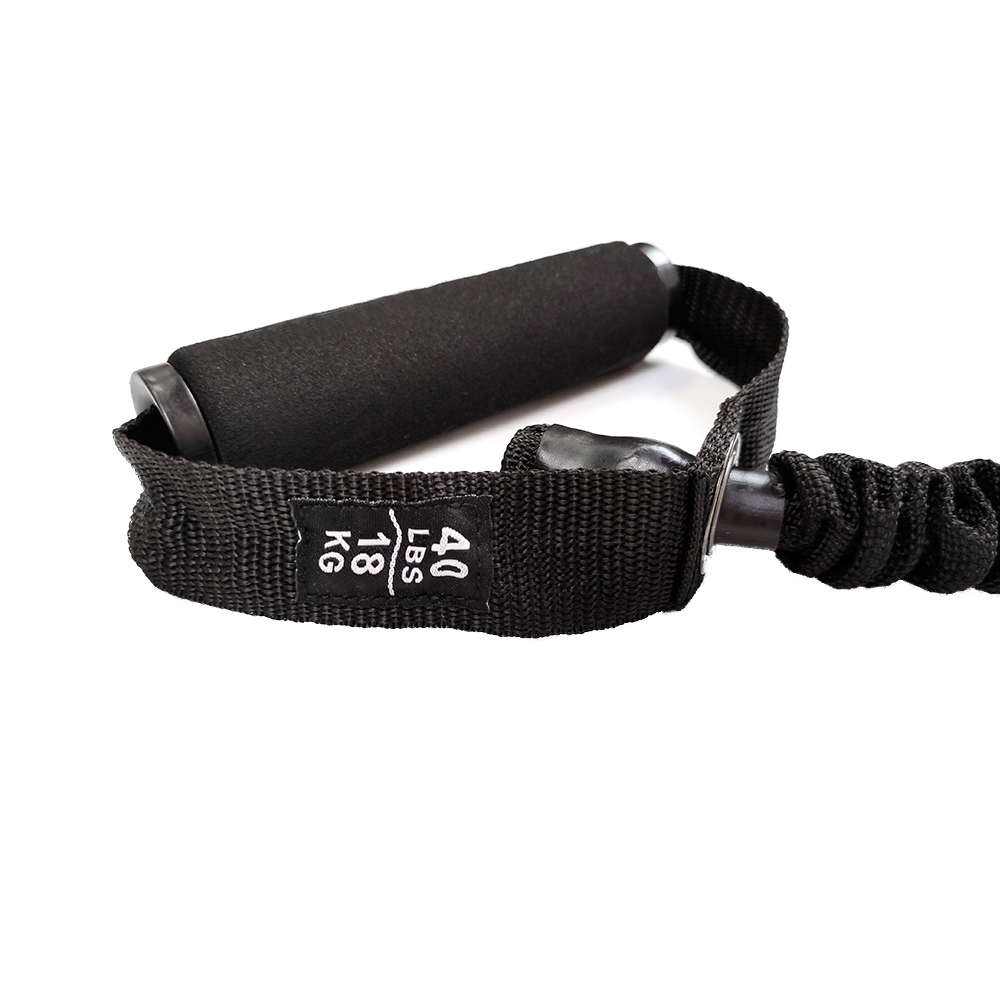 Λάστιχο αντίστασης με λαβές και κάλυμμα από ύφασμα  (tube band - fabric cover)(Επίπεδο αντίστασης 18,1 κιλά-μαυρο) LIGASPORT*