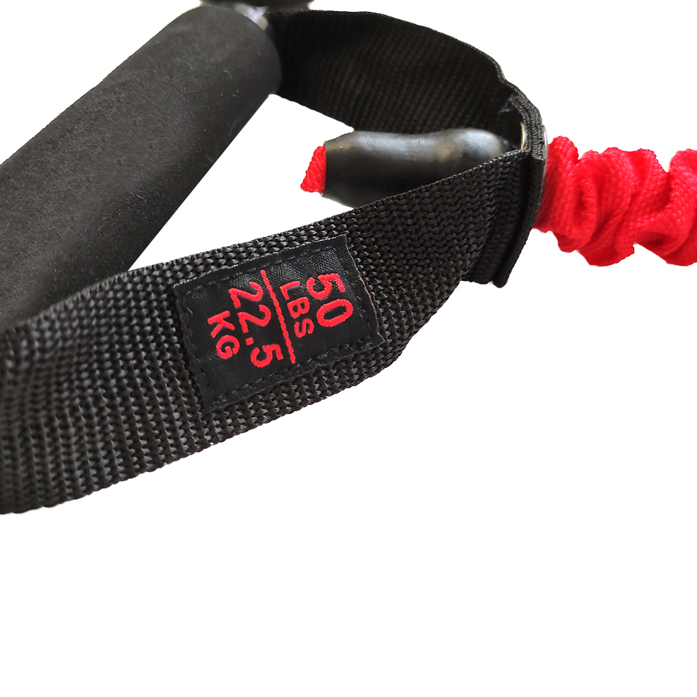 Λάστιχο αντίστασης με λαβές και κάλυμμα από ύφασμα (tube band - fabric cover)(Επίπεδο αντίστασης 22,7 κιλά-κοκκινο) LIGASPORT*