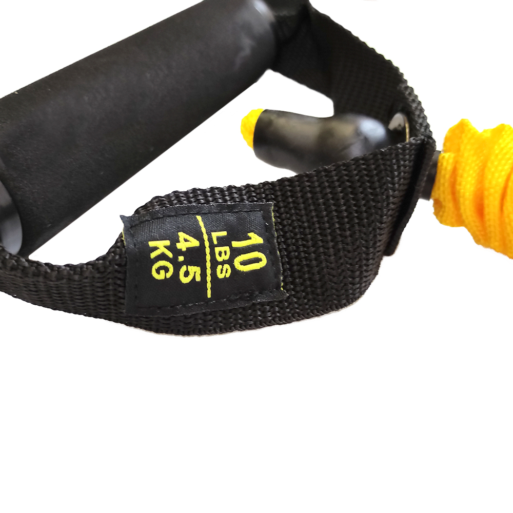 Λάστιχο αντίστασης με λαβές και κάλυμμα από ύφασμα  (tube band - fabric cover)(Επίπεδο αντίστασης 4,5 κιλά-κιτρινο) LIGASPORT*