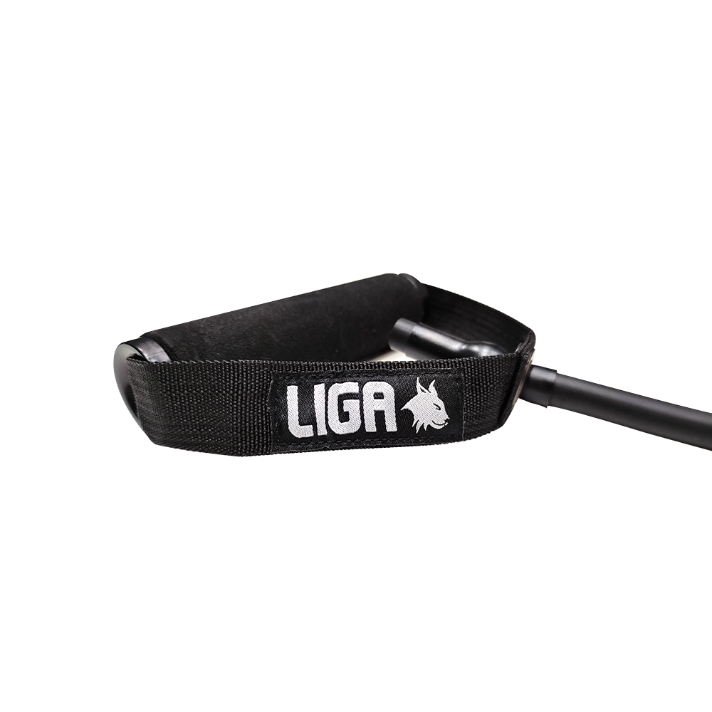 Λάστιχο αντίστασης με λαβές (tube band)(Επίπεδο αντίστασης 18,1 κιλά-μαυρο) LIGASPORT*