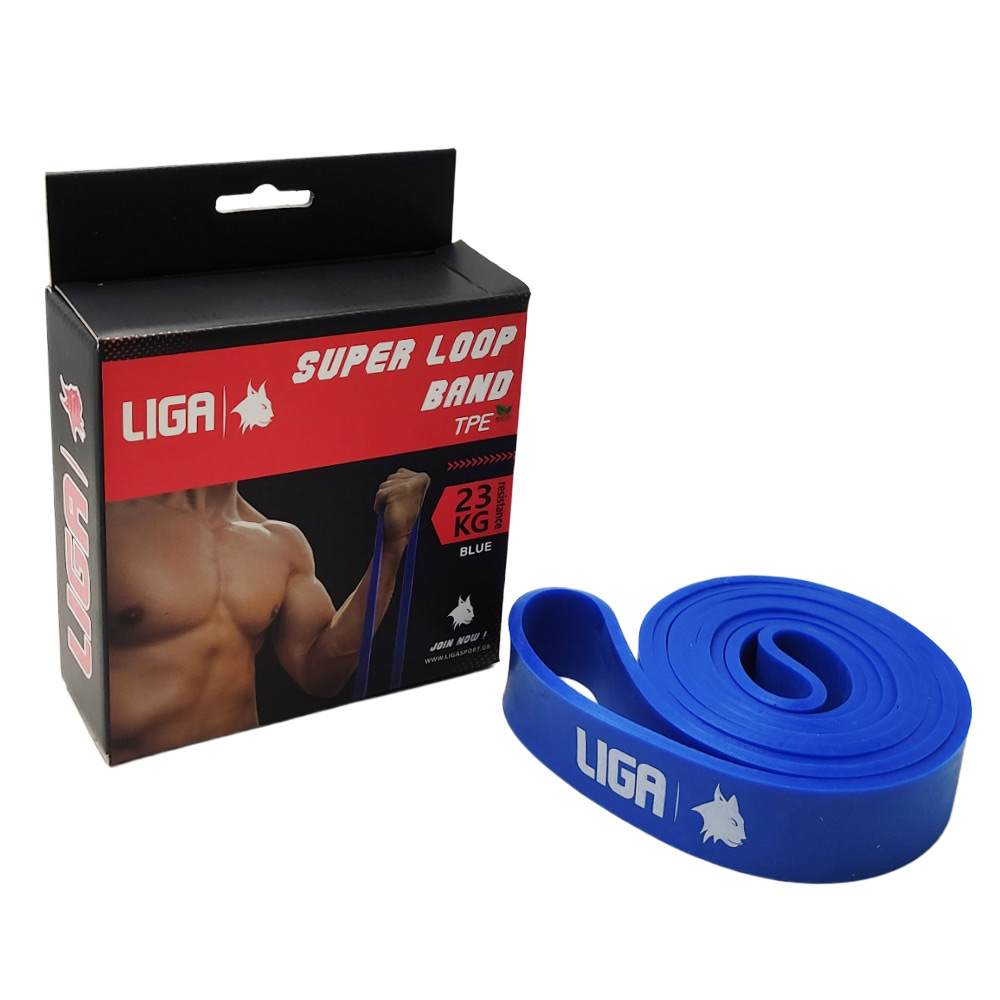 Λάστιχο αντίστασης (heavy duty tpe band)(χρώμα μπλε) 208εκ.*4,5εκ.*3,2εκ LIGASPORT*