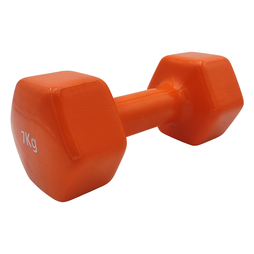 VINYL DUMBBELL ΑΛΤΗΡΑΣ ΒΙΝΥΛΙΟΥ 7kg (χρώμα πορτοκαλί) LIGASPORT