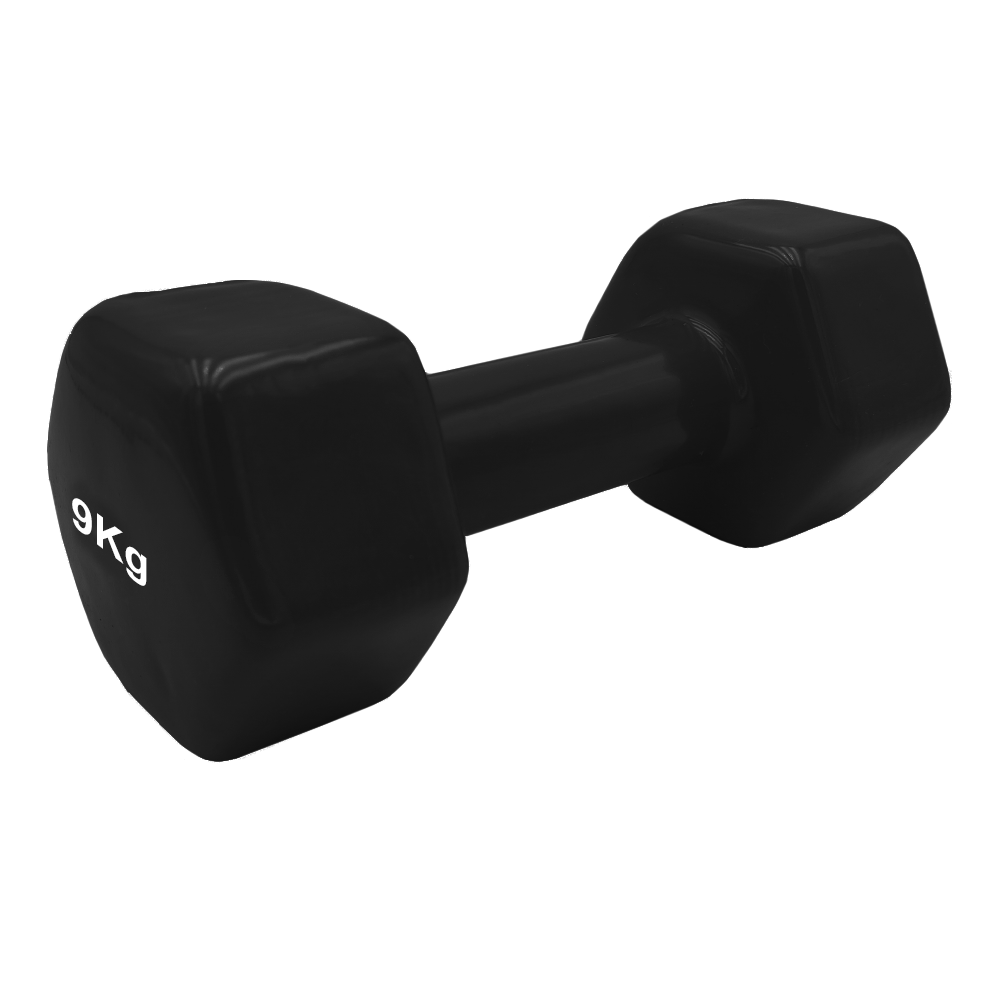 VINYL DUMBBELL ΑΛΤΗΡΑΣ ΒΙΝΥΛΙΟΥ 9kg (χρώμα μαύρο) LIGASPORT
