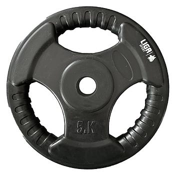 RUBBER WEIGHT LIFTING PLATE 5kg (Φ28) LIGASPORT