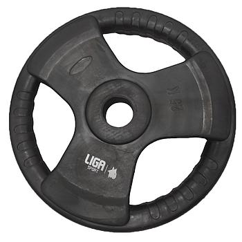RUBBER WEIGHT LIFTING PLATE 25kg (Φ50) LIGASPORT